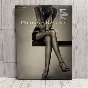 Donna Karan Black 0B108 Hosiery Signature Ultra-Sheer Control Top Pantyhose NEW